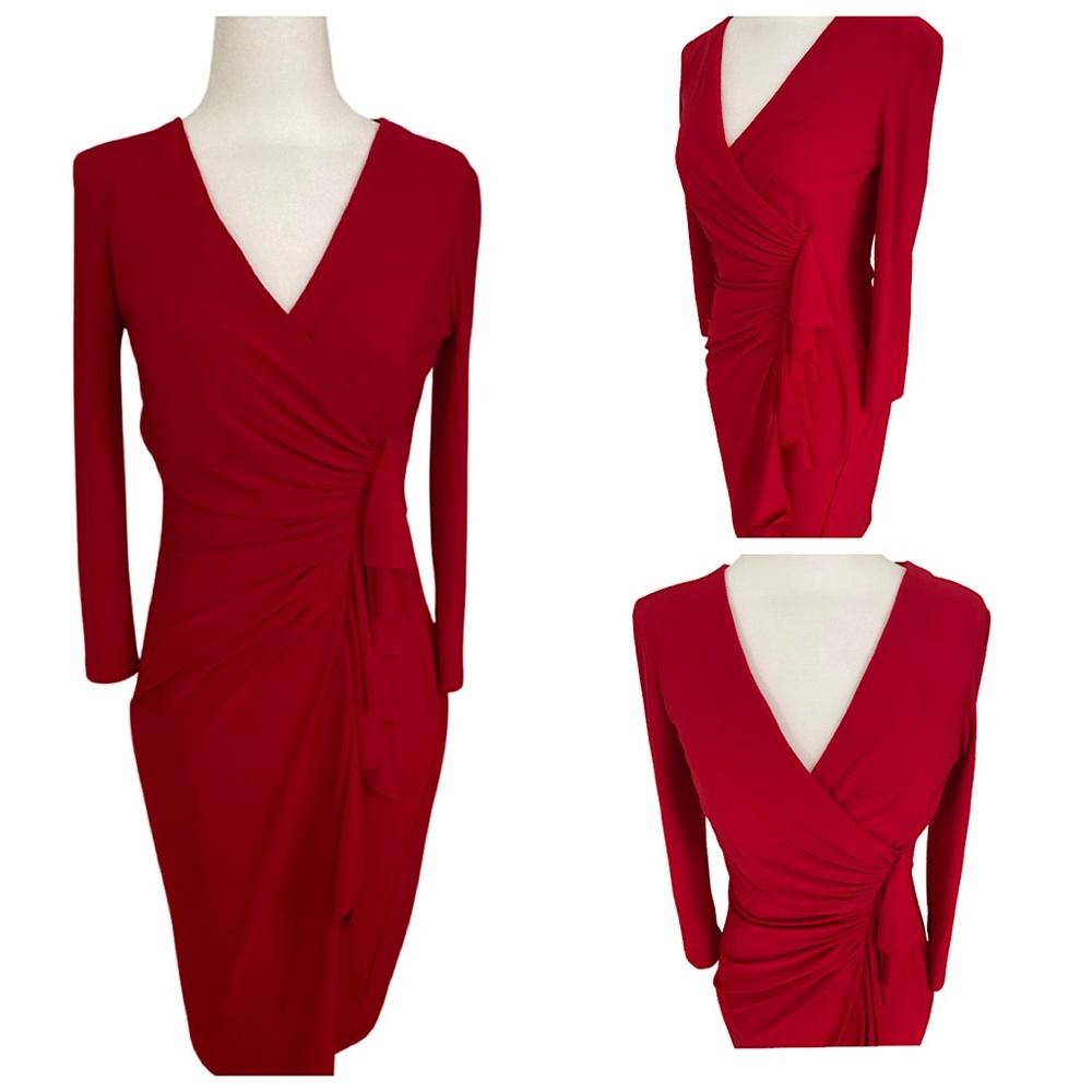 American Living Red Sheath With 3/4 Sleeves.  Size: 2